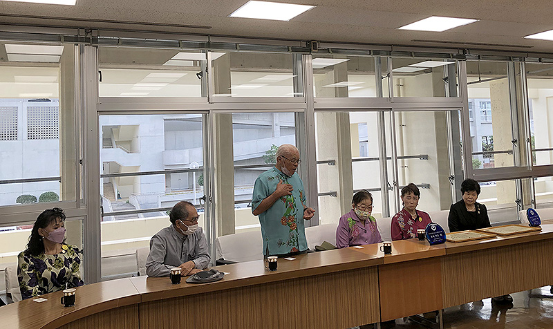 令和5年度沖縄県しまくとぅば普及功労者表彰報告（宜野湾市うちなぁぐち会與儀相談役）