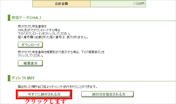 e-Tax_ダイレクト納付（今すぐダイレクト納付される方）